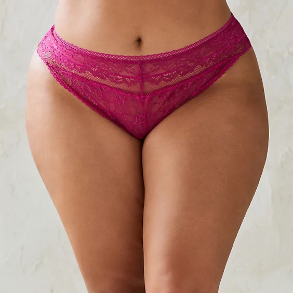 Torrid Fuchsia Lace Thong Panty